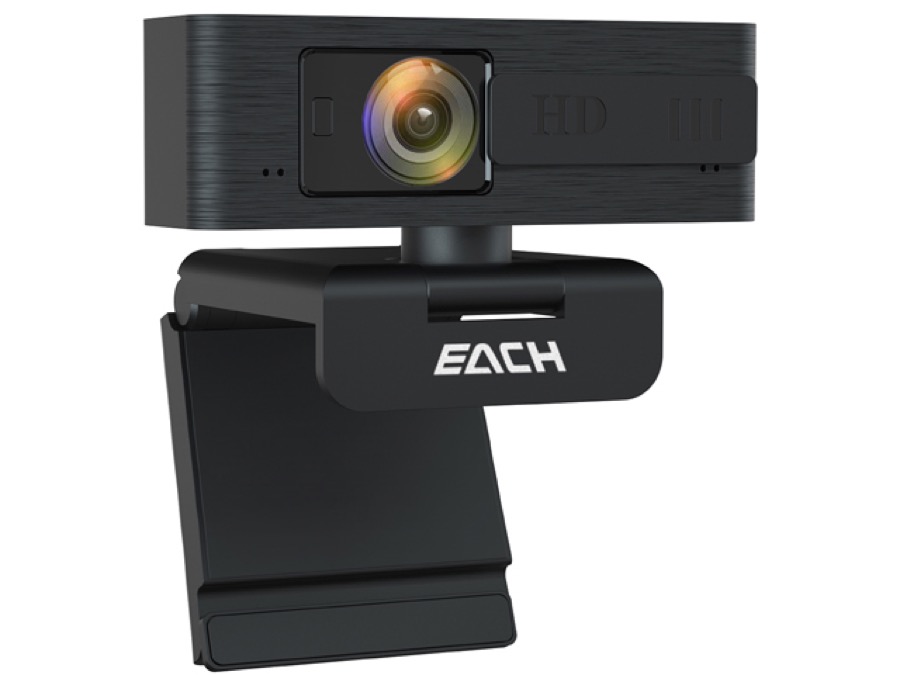 EACH Full HD Webcam 1080p Webcam Autofocus Camera HDR  USB Webcam with Privacy Cover Widescreen Video Calling and Recording for Computer Laptop PC Skype Stream